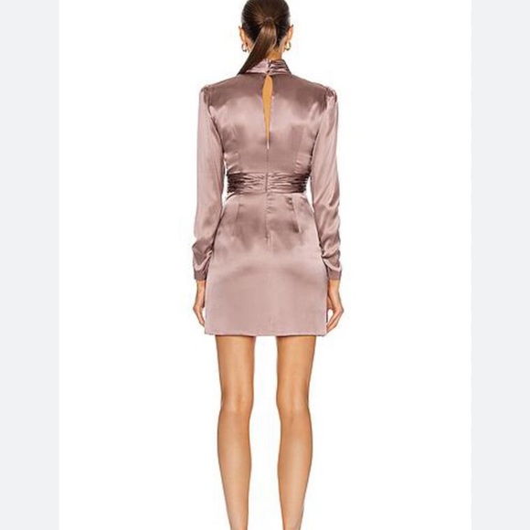 Cinq a Sept Nancy Dress Desert rose. Size 4. Silk long sleeve mini dress. NWT - Picture 4 of 9